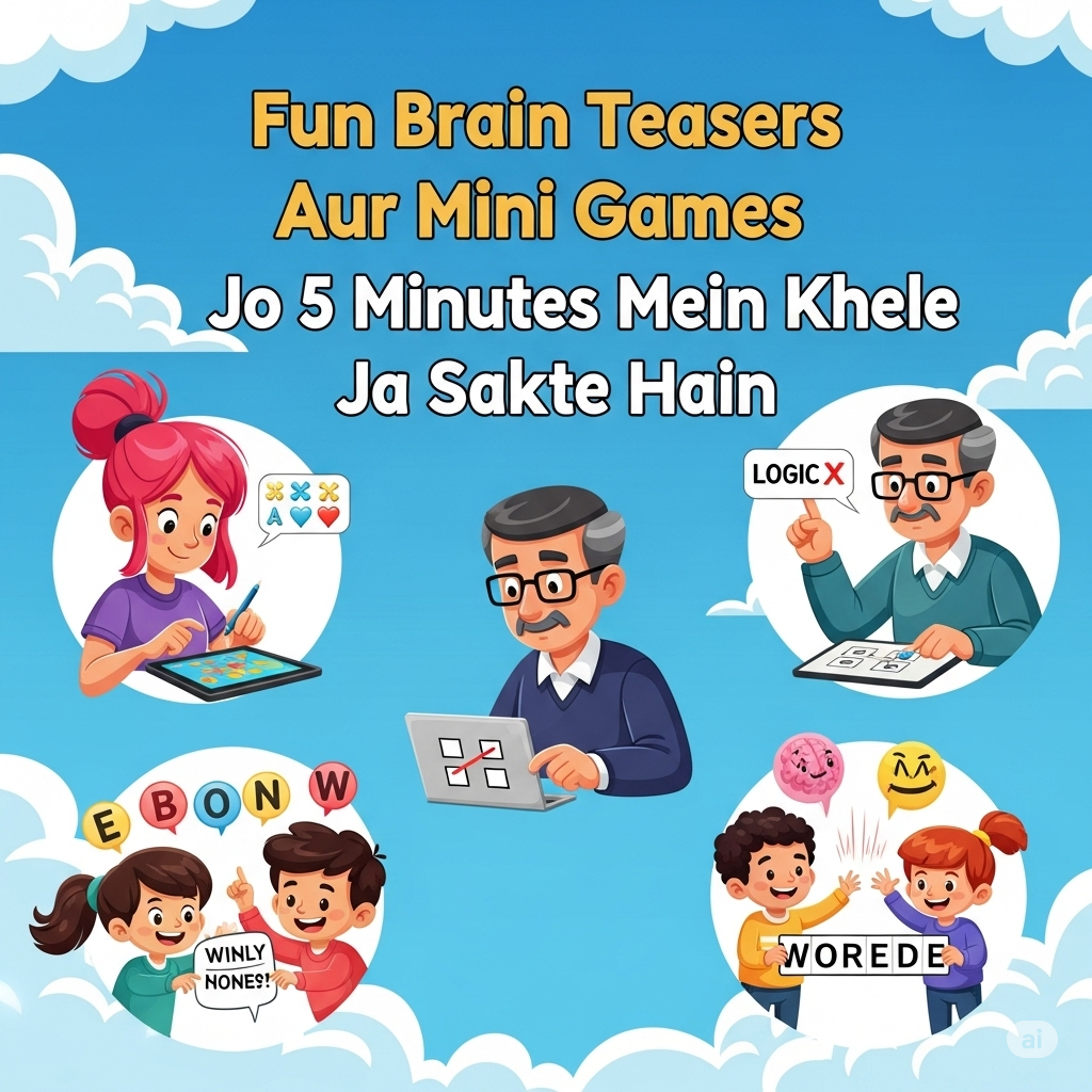 Fun Brain Teasers Aur Mini Games Jo 5 Minutes Mein Khele Ja Sakte Hain